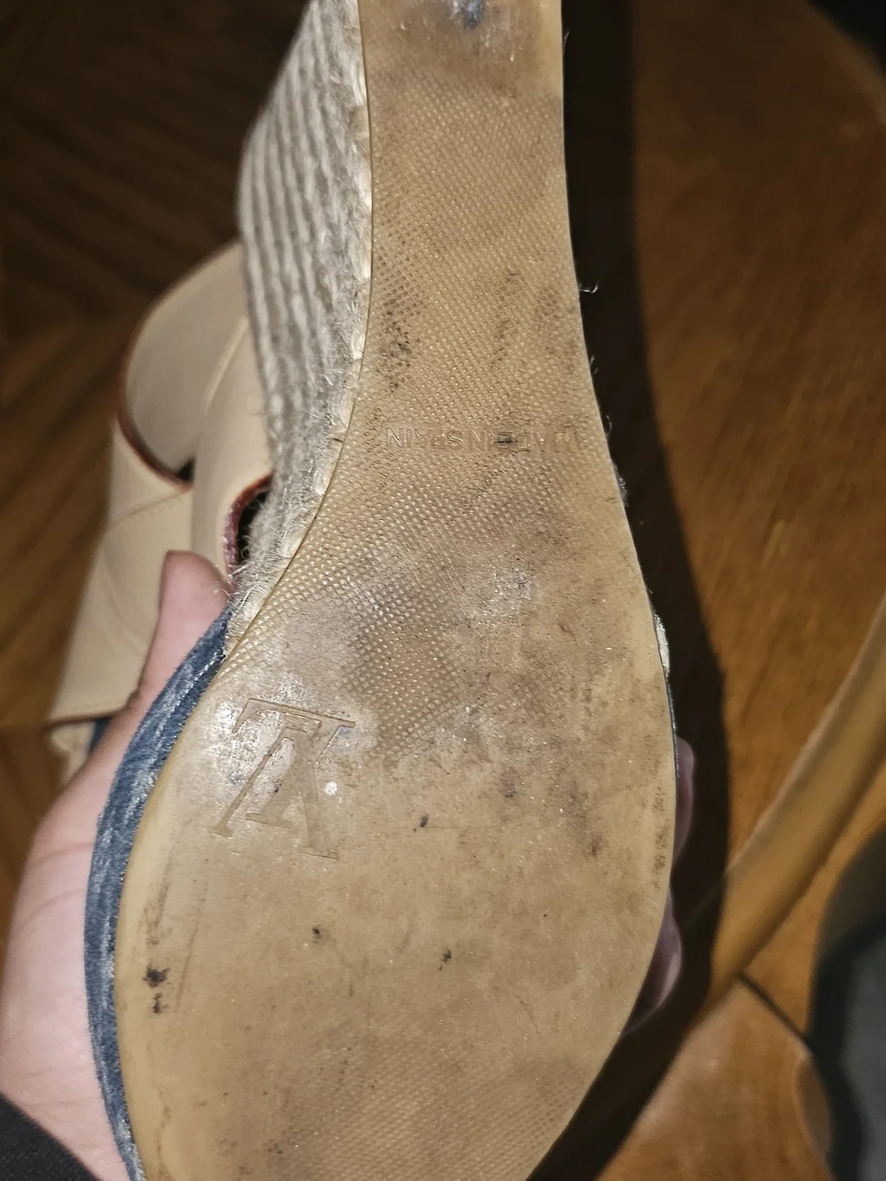 Louis Vuitton Denim Wedge Sandals - Picture 8 of 9